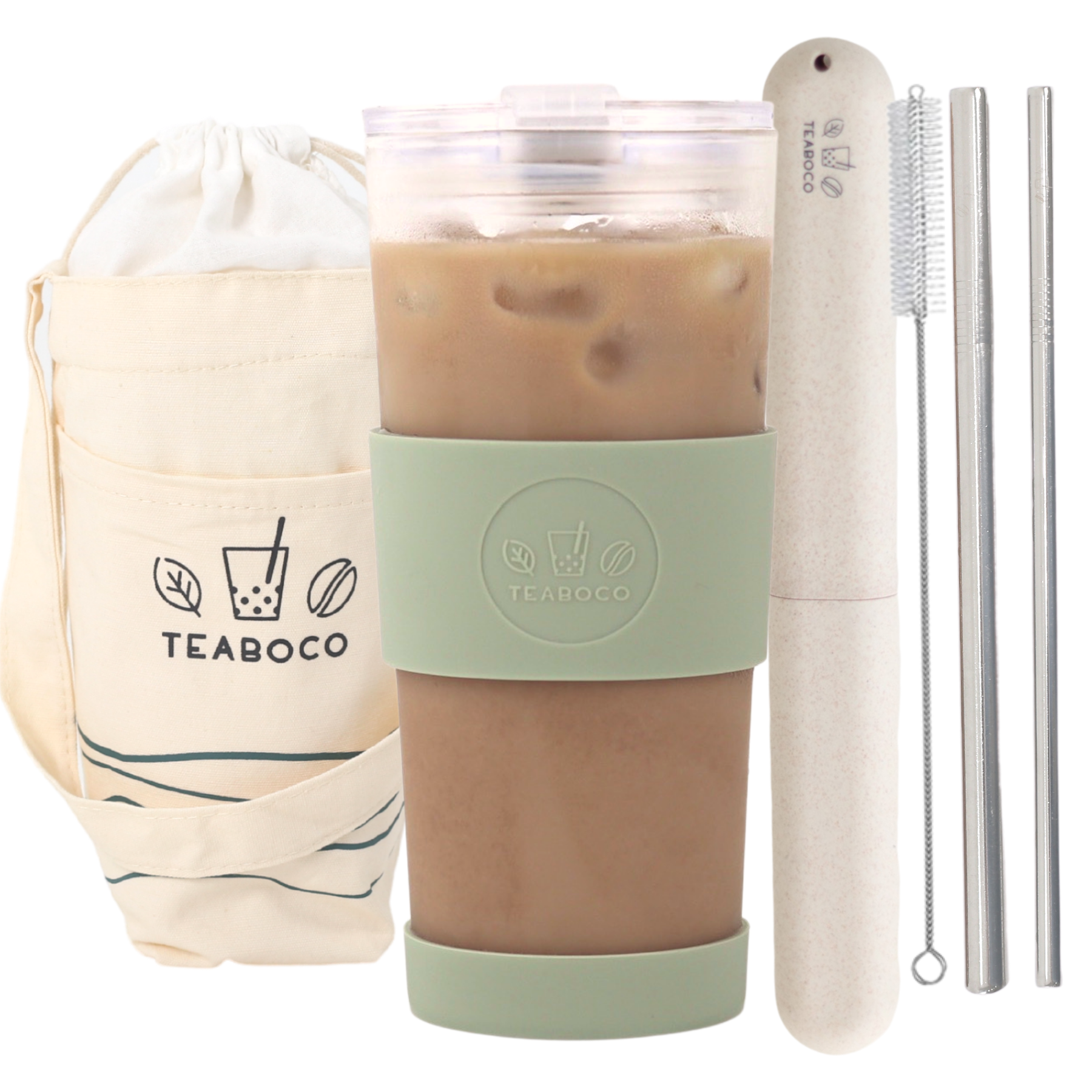 24 oz Reusable Boba Cup Smoothie Tumbler with Resealable Lid  Plug, Double Wall Insulated, Boba Tea Kit, Leakproof Bubble Tea Cup,  Reusable Boba Straw for Boba Pearls, Bubble Tea Kit