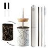 [SECONDS] 20oz Teaboco S - Bamboo + Glass Tumbler Set (Black & White) - Teaboco